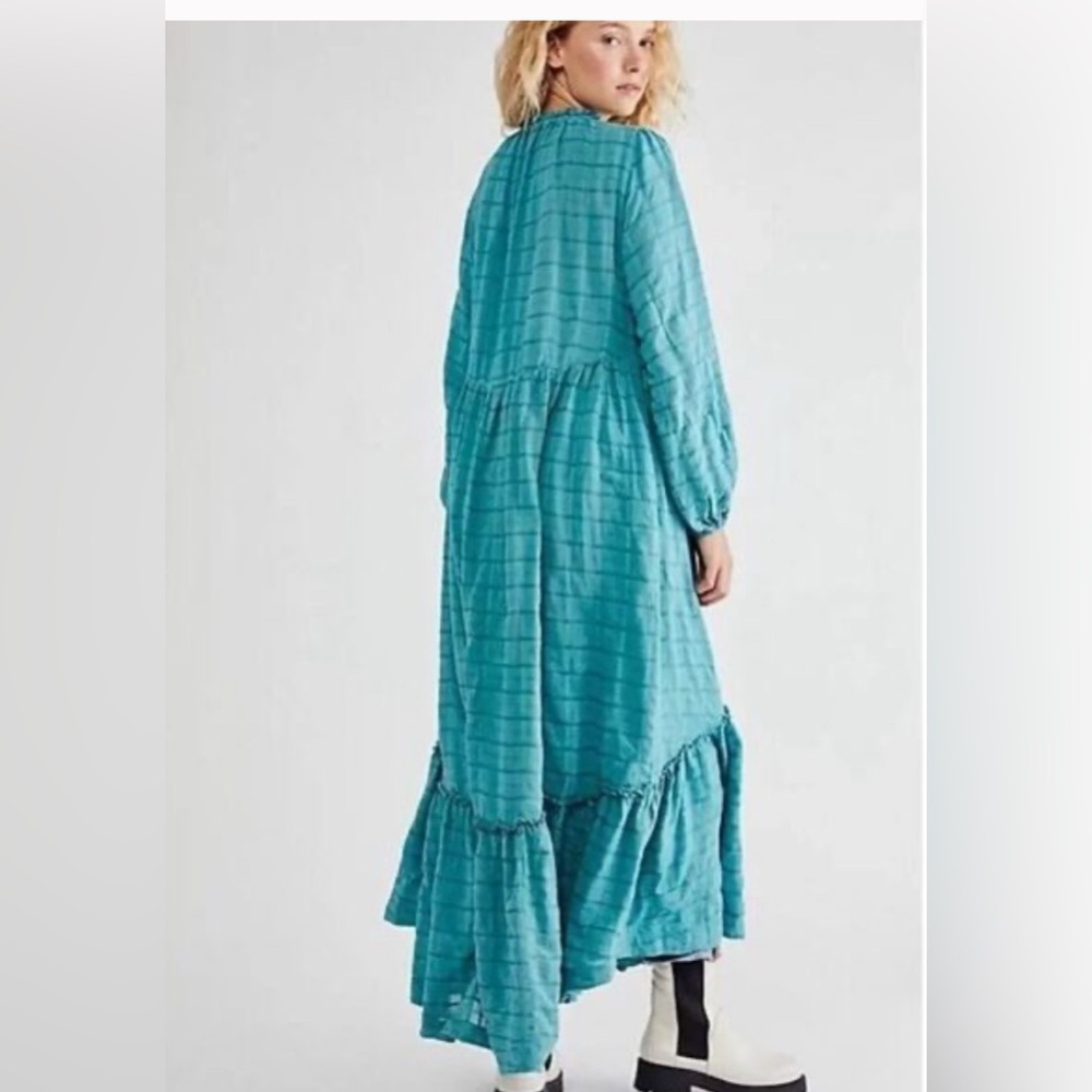 NWT Free People Edie Maxi Dress - Turquoise / Medium